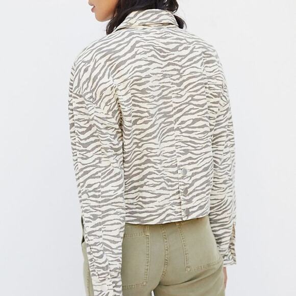 Anthropologie Mona Cropped Trucker Jacket Size Large - Picture 5 of 7